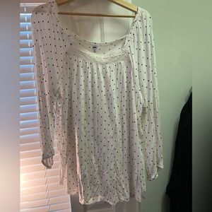 Black and White Polka Dot Blouse